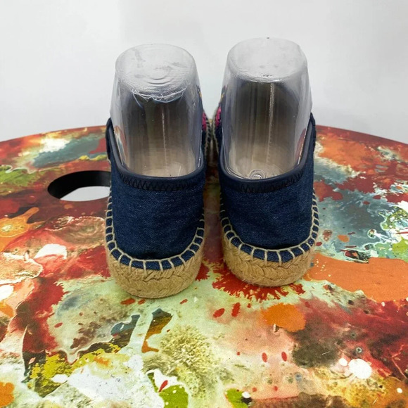 Jack Rogers 1960‎ Espadrille Loafer Flats Womens Size 8M Blue Floral Canvas Slip - Picture 7 of 12